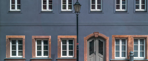 facade bleue maison