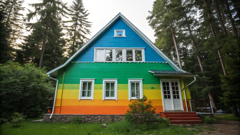 facade plusieurs couleurs